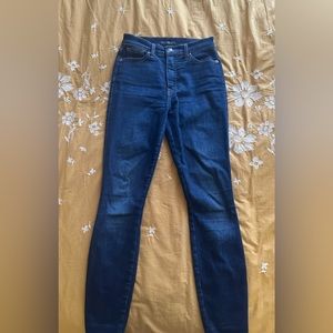 Lucky Brand High Waisted Dark Wash Skinny Jeans